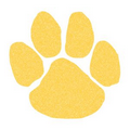 Glitter Yellow Paw Print Temporary Tattoo